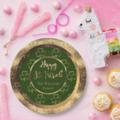 ハッピーセントパトリックシャムロックグリーンクローバーアイリッシュ ペーパープレート (パーティー)