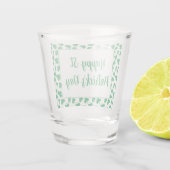 ハッピーセントパトリックスデイグリーンシャームロックパターン ショットグラス (裏面)