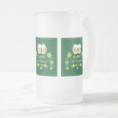 ハッピーセントパトリックスデイビール&クローバー フロストグラスビールジョッキ (正面右)