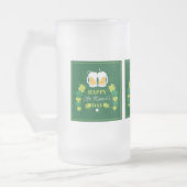 ハッピーセントパトリックスデイビール&クローバー フロストグラスビールジョッキ (左)