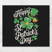 ハッピーセントパトリックズデイアイリッシュ伝統セントパティーズ ビールラベル (シングルラベル)