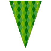 ハッピーセントパトリックズデイグリーンタータンチェックラッキークローバー バンティングフラッグ (第2の旗)