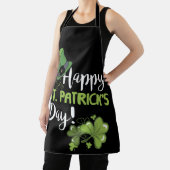 ハッピーセントパトリックズデイマニーシャムロックグリーン エプロン (インサイチュ)
