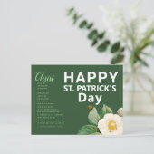ハッピーセントパトリックズデイ祈りの言葉 ポストカード (スタンド正面)