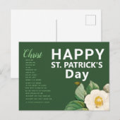 ハッピーセントパトリックズデイ祈りの言葉 ポストカード (正面/裏面)