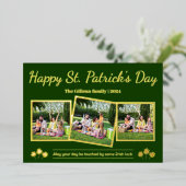 ハッピーセントパトリックデイ シャムロックファミリー 3 写真 箔シーズンカード (立ち正面)