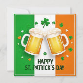 ハッピーセントパトリックデーのフラットホリデーカード シーズンカード (正面)