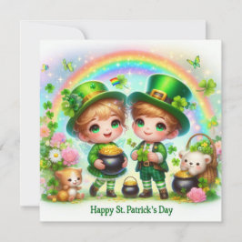 ハッピーセントパトリックデーのホリデーカード シーズンカード