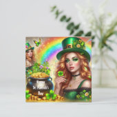 ハッピーセントパトリックデーのホリデーカード シーズンカード (スタンド正面)