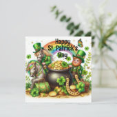 ハッピーセントパトリックデーのホリデーカード シーズンカード (スタンド正面)
