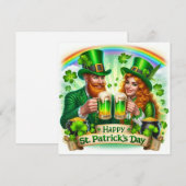 ハッピーセントパトリックデーのホリデーカード シーズンカード (正面/裏面)