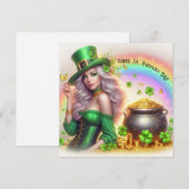 ハッピーセントパトリックデーのホリデーカード シーズンカード (正面/裏面)