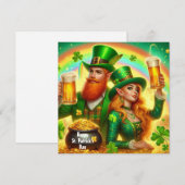 ハッピーセントパトリックデーのホリデーカード シーズンカード (正面/裏面)