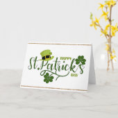 ハッピーセントパトリックデーの挨拶 カード (黄色い花)