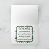 ハッピーセントパトリックデー猫のグリーティングカード カード (内部)