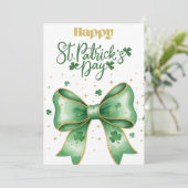 ハッピーセントパトリックデー アイリッシュ グリーティング カード (スタンド正面)