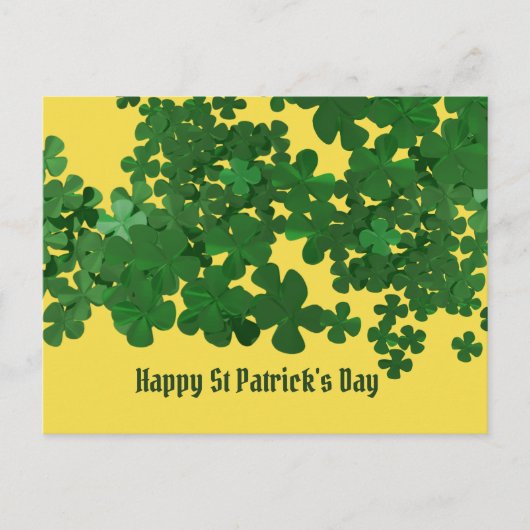 ハッピーセントパトリックデー　グッドラック ポストカード (正面)