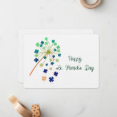 ハッピーセントパトリックデー シロツメクサ ノートカード (正面/裏面インサイチュ)