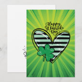 ハッピーセントパトリックデー ハート シーズンカード (正面/裏面)