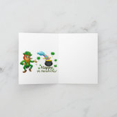 ハッピーセントパトリックデー ライラック 虹 カード (内部)