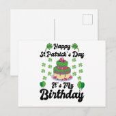 ハッピーセントパトリックデー 私の誕生日 ポストカード (正面/裏面)