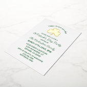 ハッピーセントパトリックデー 箔招待状 (回転した状態)