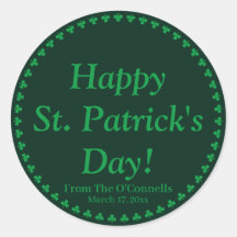 ハッピーセントパトリックデー 緑のクローバー カスタム テキスト