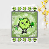 ハッピーセントパトリックデー | 面白いホリデーピクル カード (黄色い花)