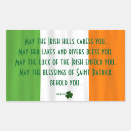 ハッピーセントパトリック賛美ズのアイルランド国旗のシャムロック 長方形シール