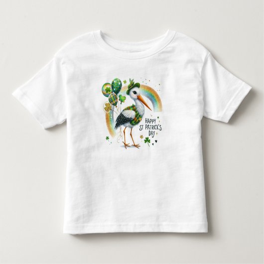ハッピーセントパトリック・デイクレーン トドラーTシャツ (正面)