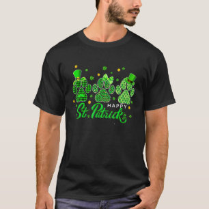 ハッピーセントパトリックSデイグリーンプレイドポードドドドッグママCos Tシャツ