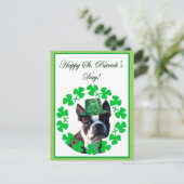 ハッピーセント・パトリックの日のボストンのテリア葉書 ポストカード (スタンド正面)