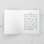 ハッピーセント・パトリックの日パグ犬のグリーティングカード カード (内部)