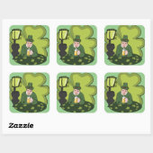 「ハッピーセント。パトリックの日» LEPRECHAUN スクエアシール (シート)