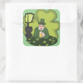 「ハッピーセント。パトリックの日» LEPRECHAUN スクエアシール (バッグ)