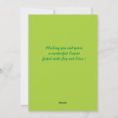 ハッピーセーフイースター |マスクおもしろい付き可愛いウサギ シーズンカード (裏面)