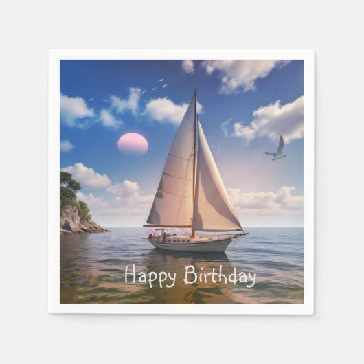 ハッピーセーリング スタンダードカクテルナプキン (正面)