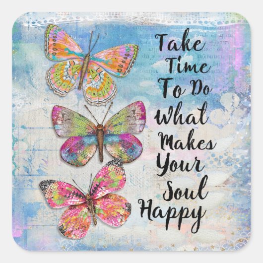 ハッピーソウルチョウ スクエアシール (正面)