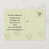 ハッピーソファbeagleかわいい犬の発表リマインダー 案内ポストカード (裏面)