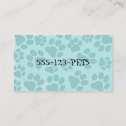 ハッピーソフードグキュートビーグルペットケア動物愛好家 名刺 (裏面)