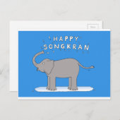 ハッピーソンクランタイ新年4月13日 シーズンポストカード (正面/裏面)