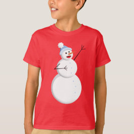 ハッピーソング雪だるまキッズダーク長袖 Tシャツ