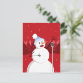 ハッピーソング雪だるまクリスマス シーズンポストカード (スタンド正面)