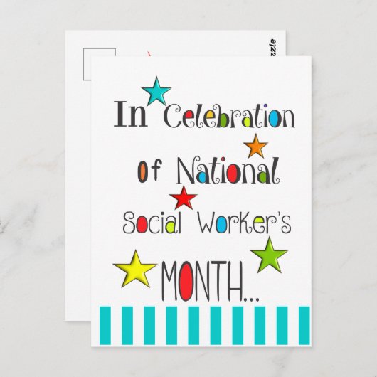 ハッピーソーシャルワーカー月間感謝祭 ポストカード (正面/裏面)