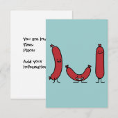 ハッピーソーセージの招待状 招待状 (正面/裏面)