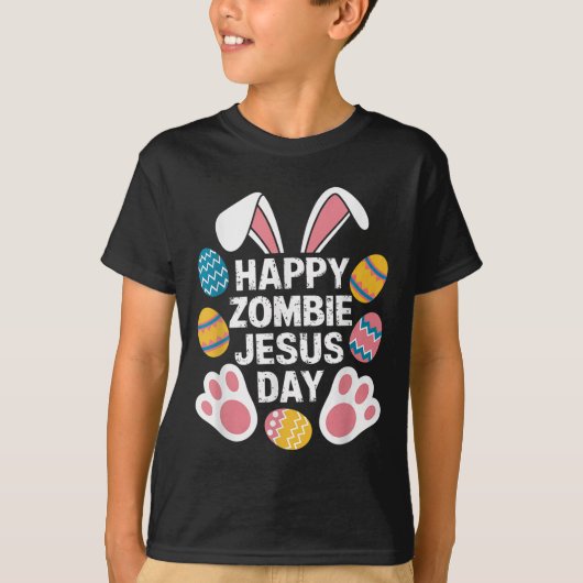ハッピーゾンビイエズスデイイースターゾンビ Tシャツ (正面)