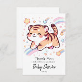 ハッピータイガー赤ちゃんシャワー サンキューカード (正面/裏面)