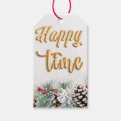 ハッピータイムフェスティバル雪クリスマスギフトタグ ギフトタグ (正面)