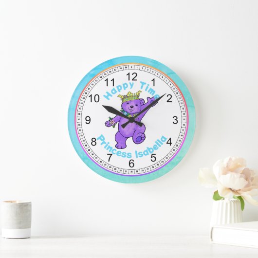 ハッピータイム踊りテディベア ラージ壁時計 (ホーム)