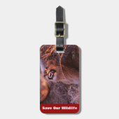 ハッピータウ救私たちの野生動物の荷物タグ ラゲッジタグ (正面縦)